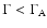 $\Gamma_{\rm }<\Gamma_{\rm A}$
