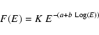\begin{displaymath}F(E)=K~E^{-(a+b~{\rm Log}(E))}
\end{displaymath}