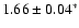 $1.66\pm0.04^*$
