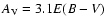 $A_{\rm V} = 3.1 E(B-V)$