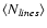 $\langle N_{lines}\rangle$