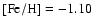$\rm [Fe/H]=-1.10$