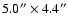 $5.0''\times 4.4''$