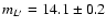 $m_{L'}=14.1\pm0.2$