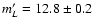 $m_L'=12.8\pm0.2$