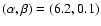 $(\alpha ,\beta )=(6.2,0.1)$