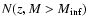 $N(z,M>M_{\rm inf})$