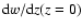 $
{\rm d}w/{\rm d}z(z=0)$