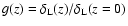$g(z) = \delta_{\rm L}(z)/\delta_{\rm L}(z=0)$