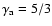 $\gamma_{\rm a} = 5/3$