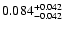$\rm0.084^{+0.042}_{-0.042}$
