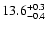 $\rm 13.6^{+0.3}_{-0.4}$