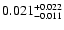 $\rm0.021^{+0.022}_{-0.011}$