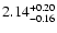 $\rm 2.14^{+0.20}_{-0.16}$