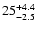 $\rm 25^{+4.4}_{-2.5}$