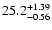 $\rm 25.2^{+1.39}_{-0.56}$