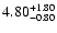 $\rm 4.80^{+1.80}_{-0.80}$