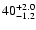 $\rm 40^{+2.0}_{-1.2}$