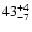$\rm 43^{+4}_{-7}$