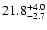 $\rm 21.8^{+4.0}_{-2.7}$
