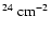 $^{24}~{\rm cm}^{-2}$