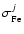 $\sigma_{\rm Fe}^{j}$