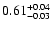 $\rm0.61^{+0.04}_{-0.03}$