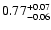 $\rm0.77^{+0.07}_{-0.06}$