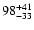 $\rm 98^{+41}_{-33}$