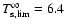 $T^{\infty}_{\rm s,\rm lim}=6.4$