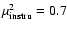 $\mu^2_{\rm instru}=0.7$