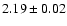 $2.19\pm0.02$
