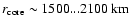 $r_{{\rm core}} \sim 1500 ... 2100~{\rm km}$