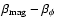 $\beta _{{\rm mag}}-\beta _{\phi }$