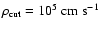 $\rho_{{\rm cut}} = 10^{5}~{\rm cm~s}^{-1}$