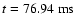 $t=76.94~{\rm ms}$