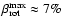 $\beta_{{\rm rot}}^{{\rm max}} \approx
7\%$