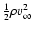 $\frac{1}{2}\rho v_{\infty}^2$