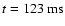 $t=123~{\rm ms}$