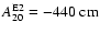 $A^{{\rm E}2}_{20} = -440~{\rm cm}$