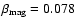 $\beta_{{\rm mag}} =
0.078$