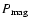 $P_{{\rm mag}}$