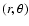 $(r, \theta)$