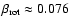 $\beta_{{\rm rot}} \approx 0.076$