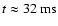 $t \approx 32~{\rm ms}$