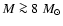 $ M \ga 8~M_{\odot}$