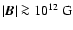 $\vert\vec B\vert \ga 10^{12}~{\rm G}$