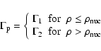 \begin{displaymath}%
\Gamma_{{\rm p}} =
\left\{
\begin{array}{ccc}
\Gamma_...
...a_2 & {\rm for} & \rho > \rho_{{\rm nuc}}
\end{array} \right.
\end{displaymath}