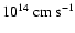 $10^{14}~{\rm cm~s}^{-1}$