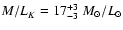 ${\it M/L}_{K} = 17^{+3}_{-3}~M_{\odot}/L_{\odot}$